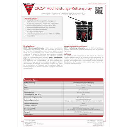 CICO Hochleistungs-Kettenspray 400ml