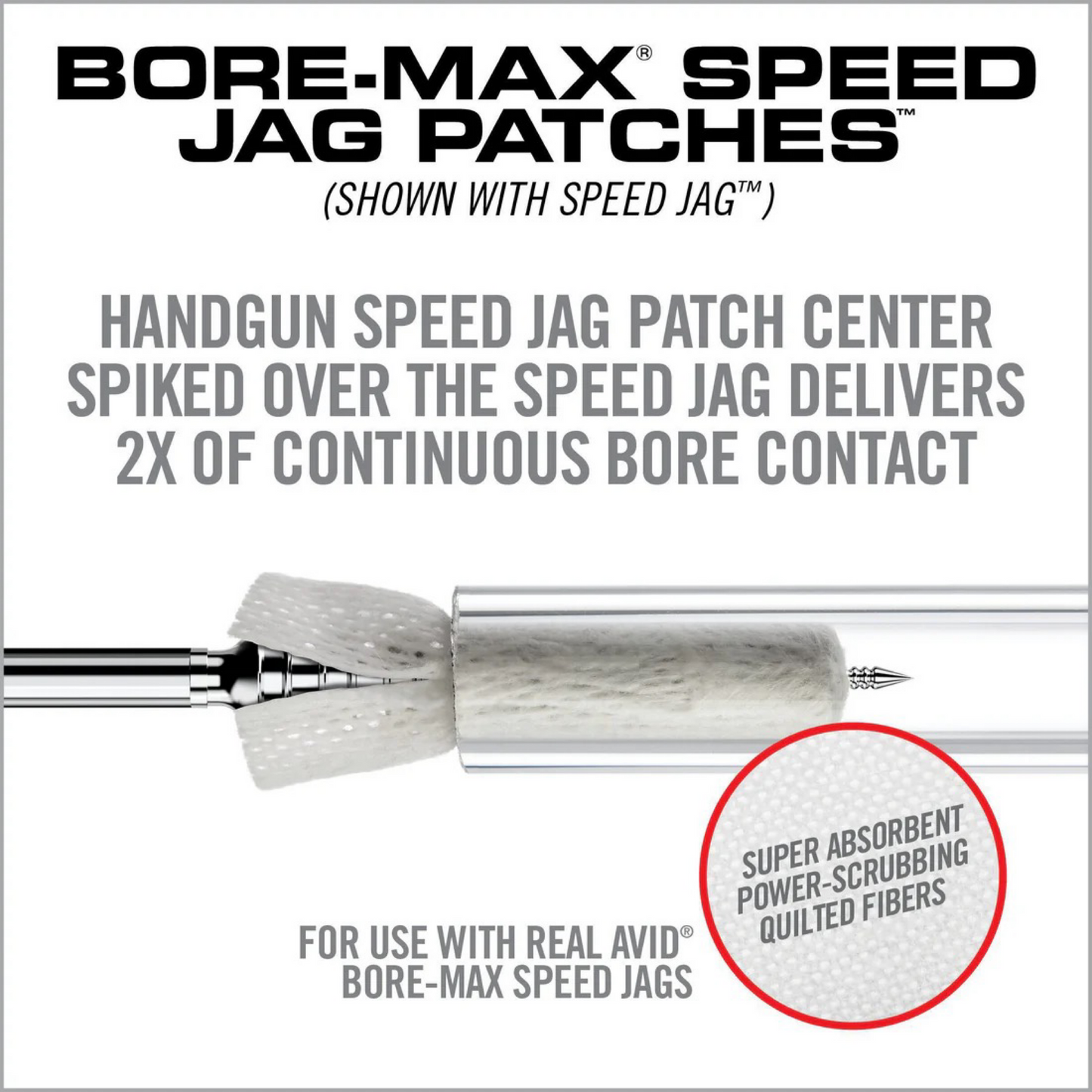 Real Avid Bore-Max Speed Jag Patches REFILL .22 Handgun