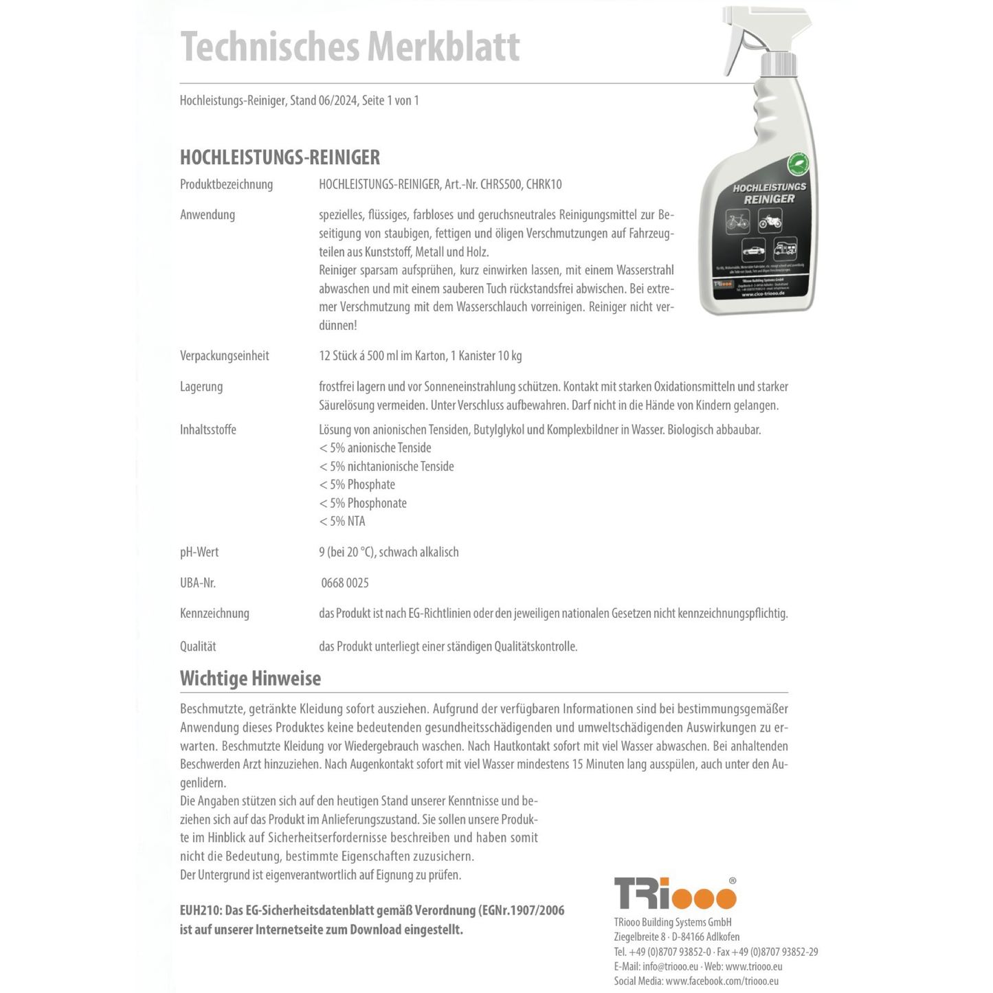 CICO Hochleistungs-Reiniger 500ml