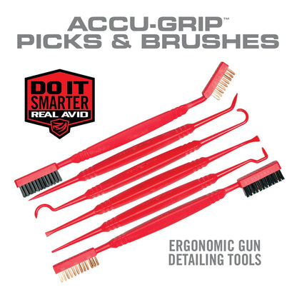 REAL AVID ACCU-GRIP PICKS & BRUSHES REINIGUNGSHAKEN UND BÜRSTEN