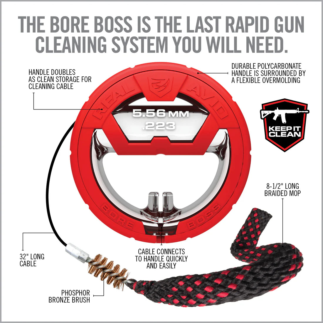 REAL AVID BORE BOSS REINIGUNGSSCHNUR IM KALIBER .223